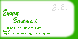 emma bodosi business card